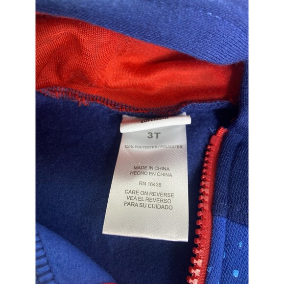 DC Comics Superman Hooded Sweatshirt Quarter Zip Long Sleeve Toddler Boys 3T - Picture 4 of 7